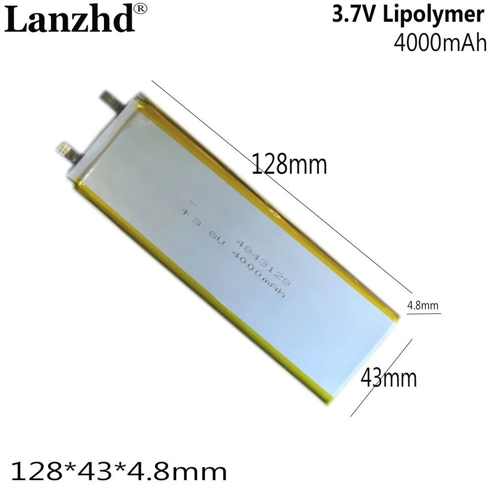 2024 NEW 3.8V Li polymer lithium battery 3.7V For  built-in notebook fast charging source 4843128 4000MAH