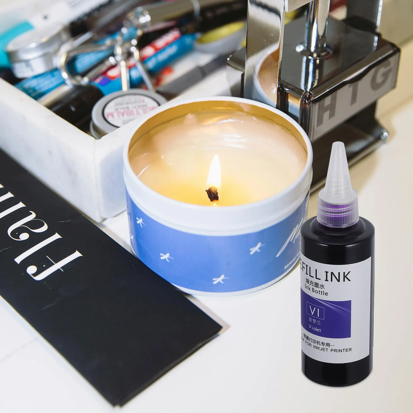 변색되지 않는 아카이브 스탬프 잉크, 셀프 잉킹 고무 스탬프, 이름 스탬프, 깃펜용 스탬프 리필 잉크