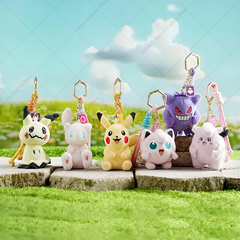 Original Pokemon Umbreon Mimikyu Gengar Snorlax Plush Toys Cute Sprigatito Fuecoco Quaxly Pamo Peluche Dolls Pendants Gifts Kids