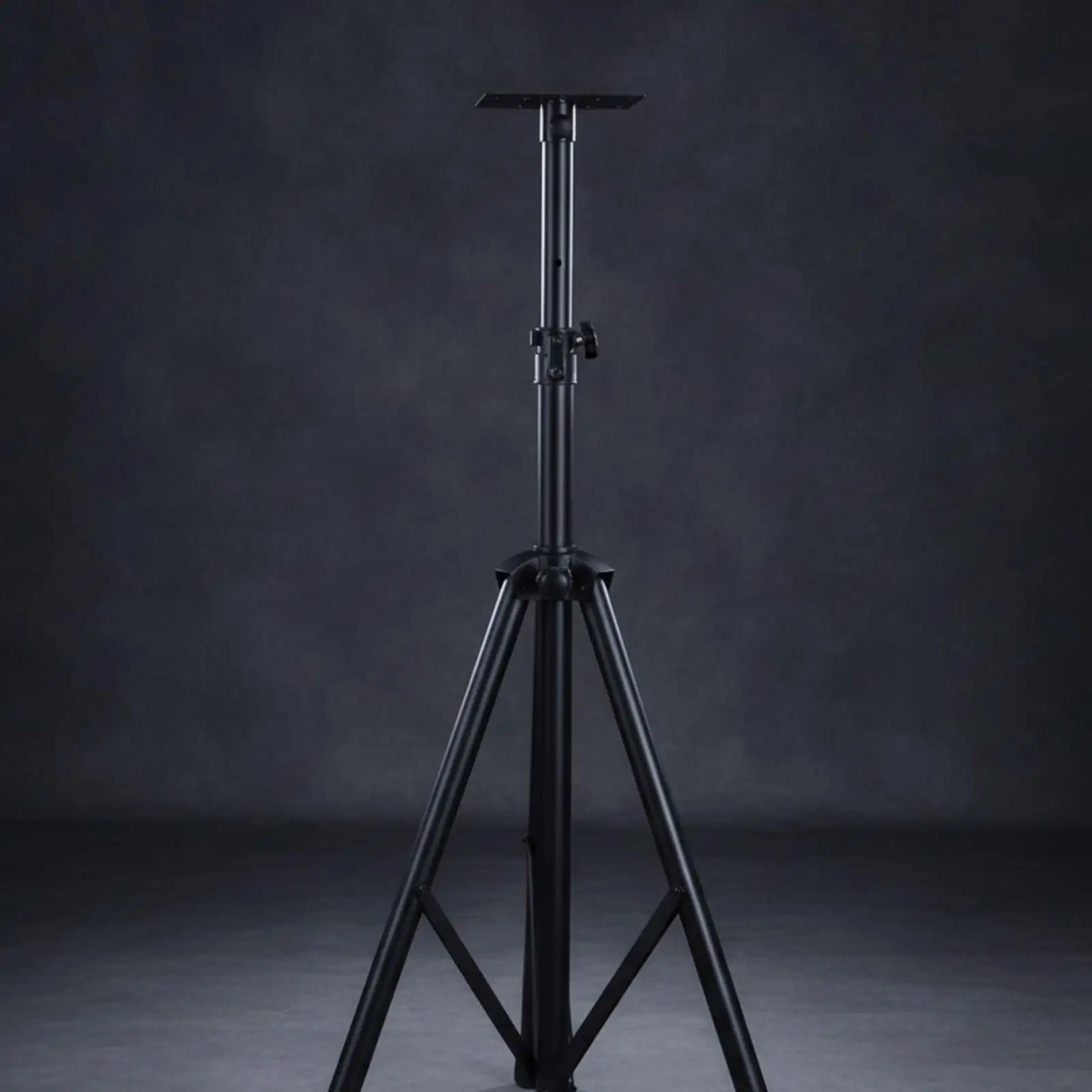 Portable Audio Equipment Stand for Speakers with Hand Operated Lift Adjustable Tripod Speaker Stand with Tray for Sound Bar
