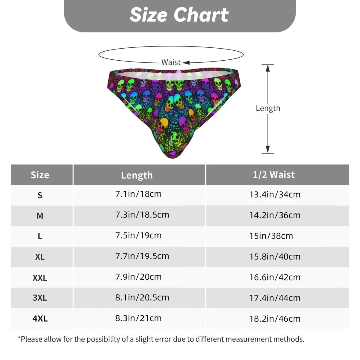 Men's Sexy Briefs Breathable Bikini Neon Skulls And Stars Men Underpants Low Cut Man Underwear Panties - view 6