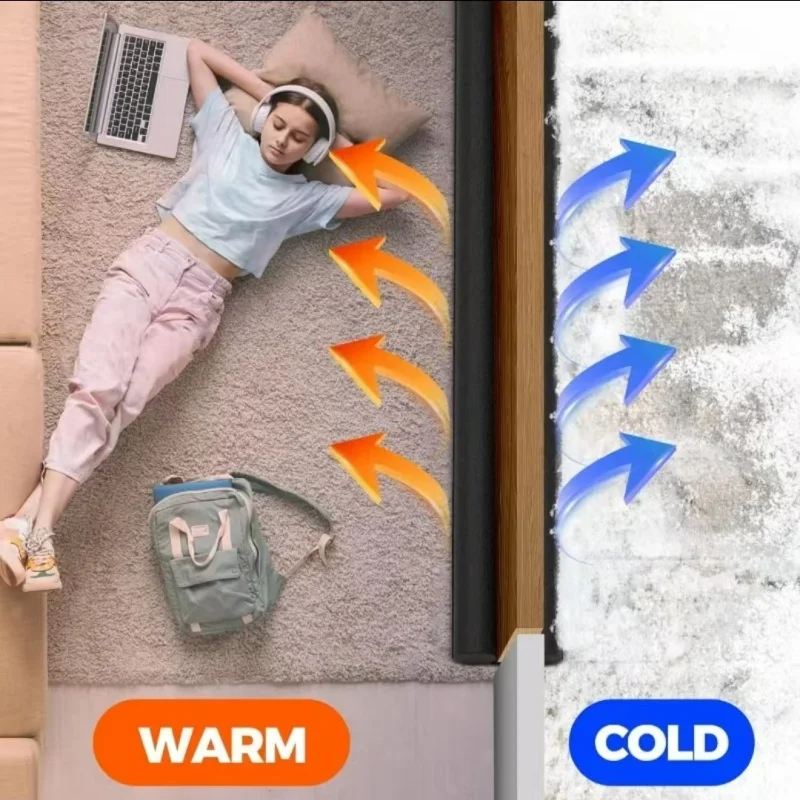 Meistverkaufter Flexibler Türbodendichtungsstreifen Türdichtung Wetterschutz Wind- und Staubschutz Türdichtungsstopper – Detail 2