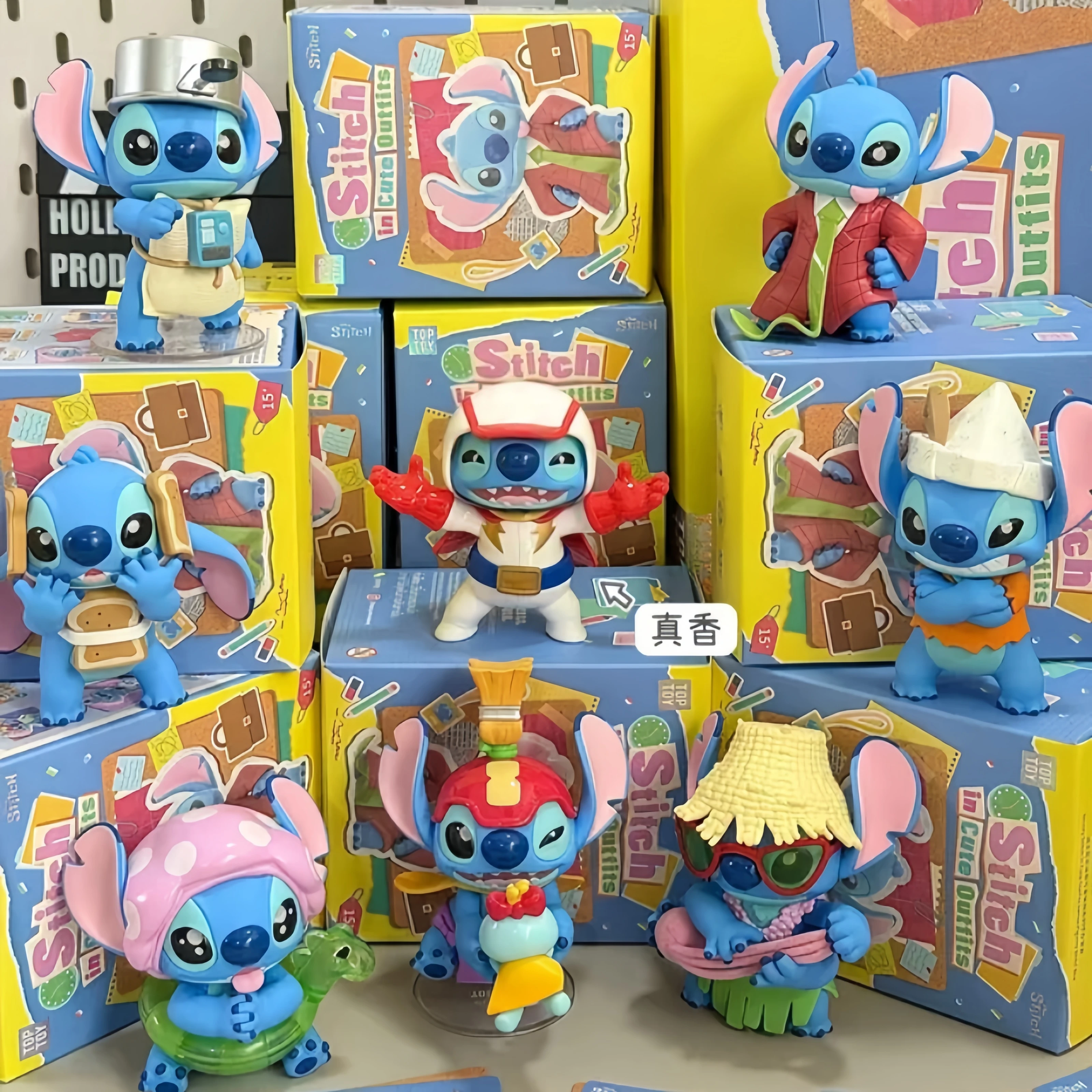 

Original Disney Stitch In Cute Outfits Series Figurine Blind Box Cute Cartoon Desk Ornaments Doll Mystery Box Toys Birthday Gift