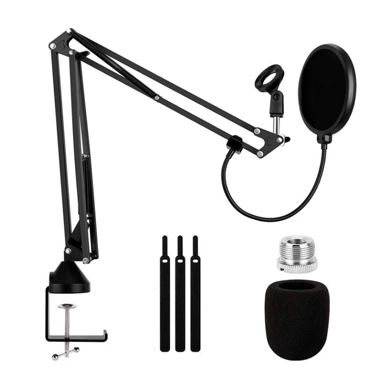 

Microphone Boom, Adjustable Suspension Arm Scissor Microphone Stand,For Blue Yeti Snowball, And Other Microphones