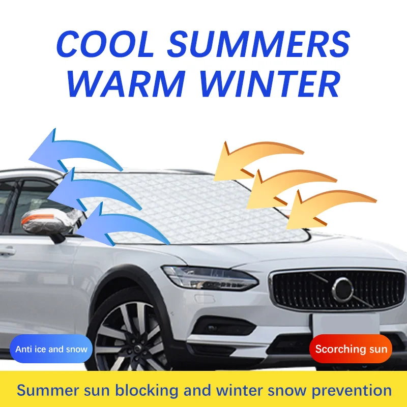 Auto Exterior Accessories For Volvo V90 Winter Car Snow Shield Shade Front Windshield  Waterproof Ice-Frost Sunshade Cover