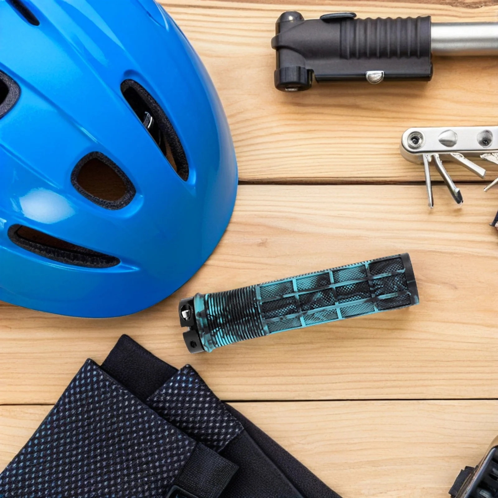 2Pcs Bicycle Handlebar Grips Non-Slip Tpr Material Locking Design for Mountain Biking Mountain Bike Handlebar Grips