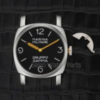 Para PAM 6152 hombres Vintage caja de acero inoxidable Dial manecillas luminosas correa de cuero para ETA 6497/6498/ST3600 movimiento mecánico