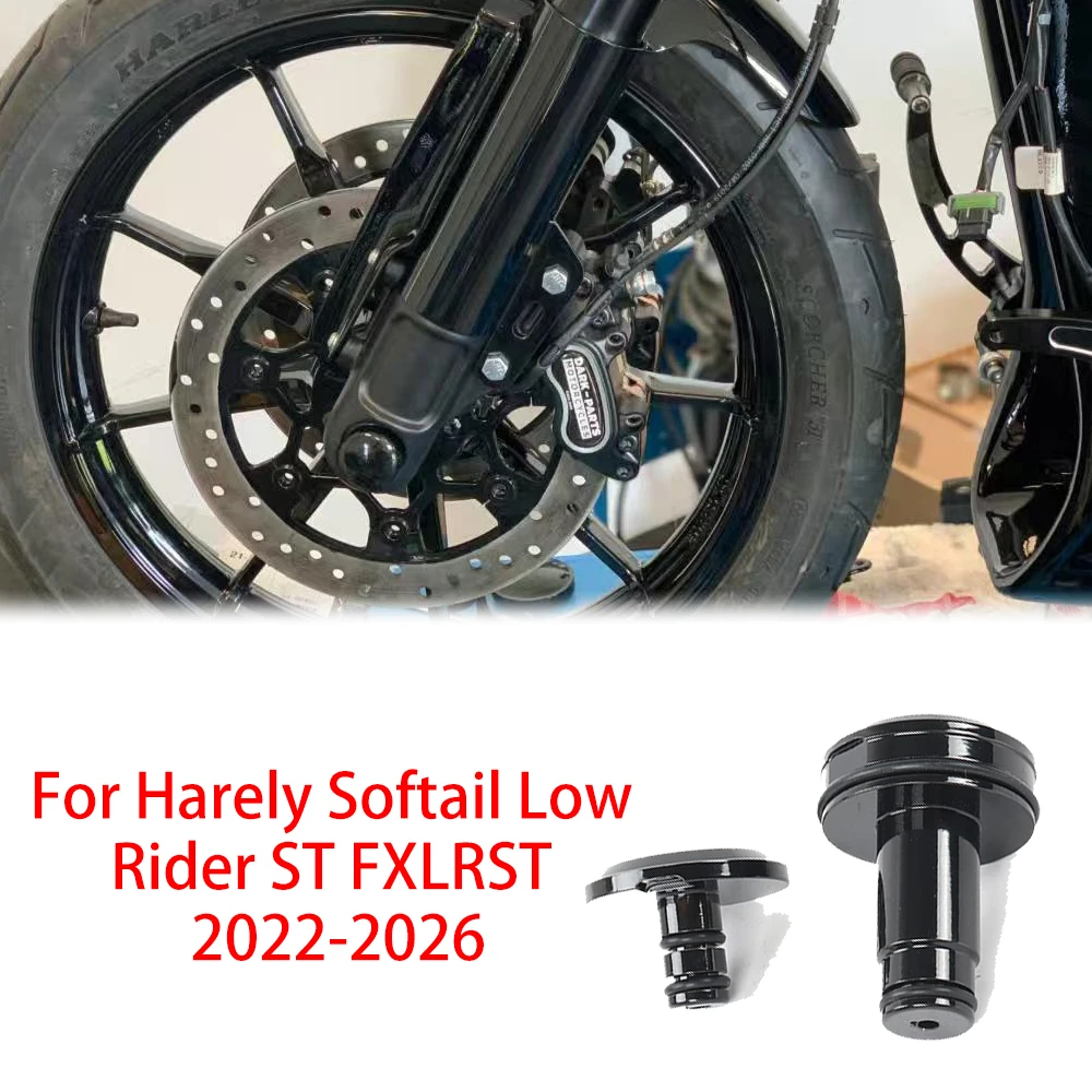 

CNC Aluminum Motorcycle Front Axle Nut Caps Decorative Protective Cover Fit For Harley Softail Low Rider ST FXLRST 2022-2026