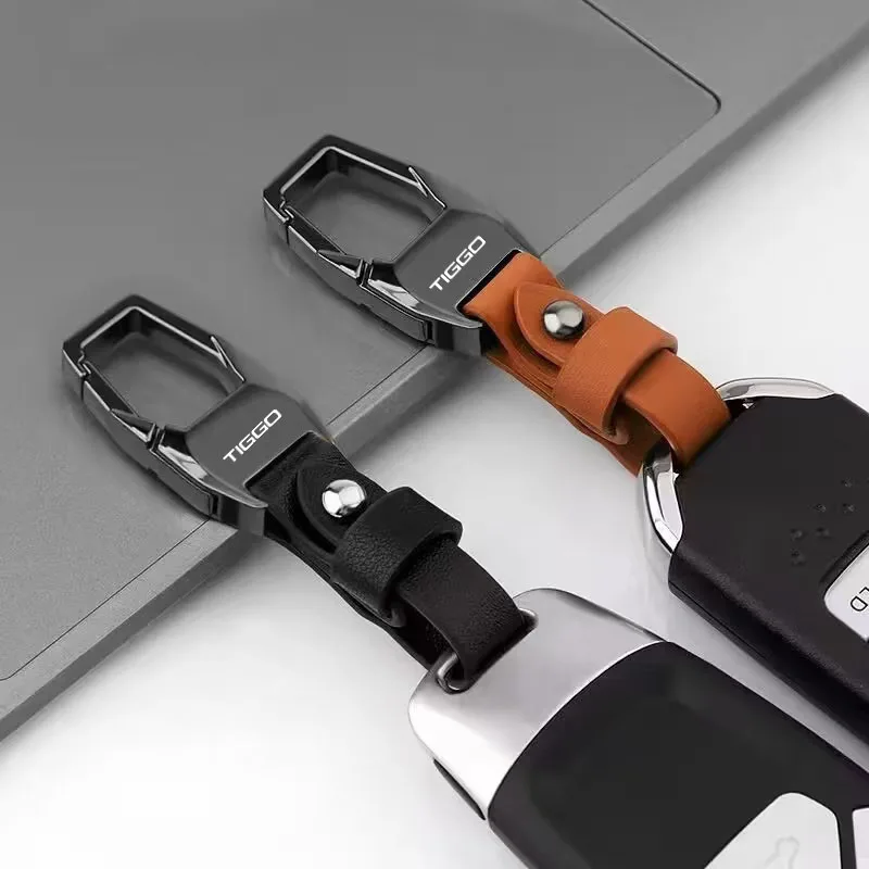 Für CHERY TIGGO 3 4 5 7 PRO 8 Deluxe Leder Auto Schlüsselanhänger Schlüsselanhänger Schlüsselanhänger Lanyard Geschenk Schlüsselanhänger