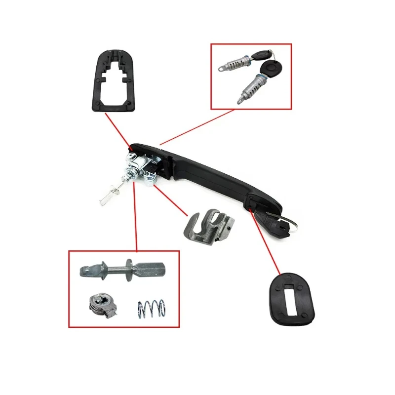 Door Handle Lock Repair Kit for Ford Galaxy VW Polo Sharan CADDY II SEAT ALHAMBRA 6N0837207C 6N0837207D  Door Handle Kit