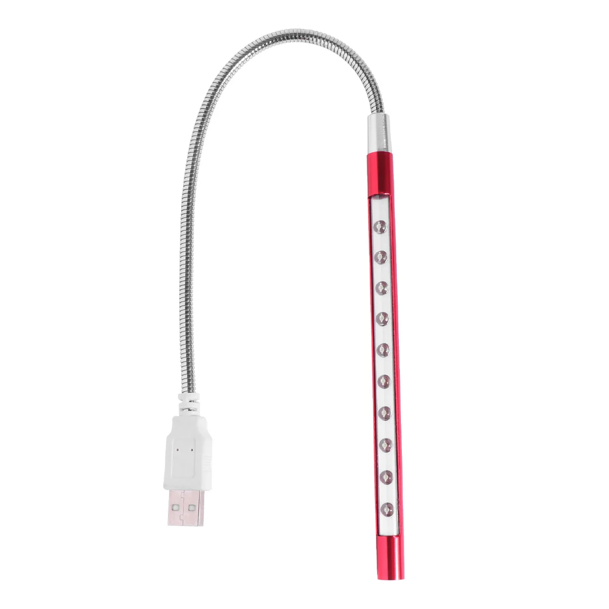 

Keyboard Light Red Flexible 360° Rotatable Usb Lamp For Laptop Eye Protection Night Use Small Table Light