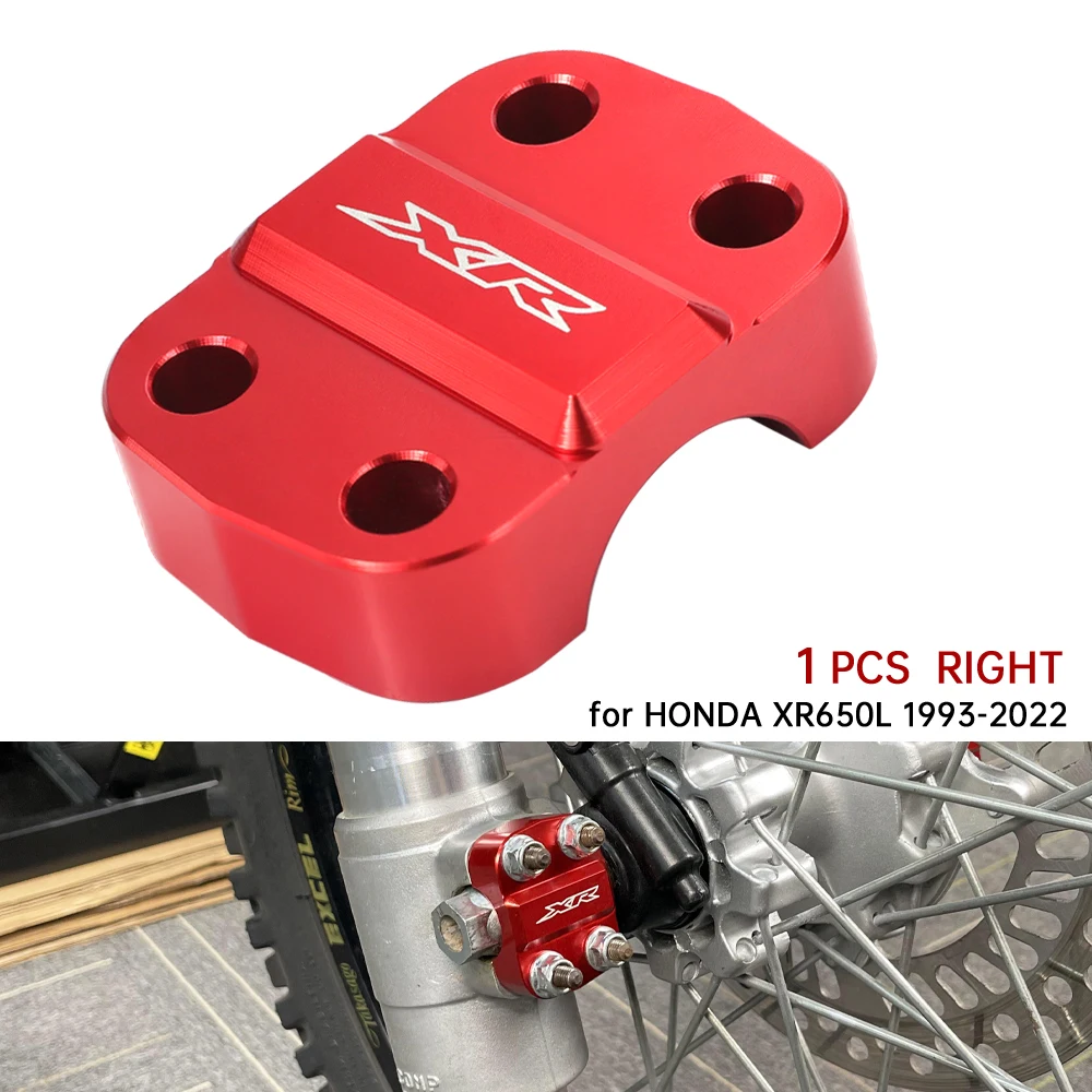 CNC Aluminum Front Fork Axle Holder Clamps For Honda XR400R 1996-2004 - Red (Pair, Left/Right)