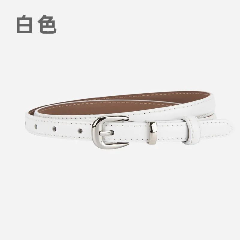 Women's Fashion Genuine Leather Thin Belt Matching Pants Dress Pin Buckle Women's Belt