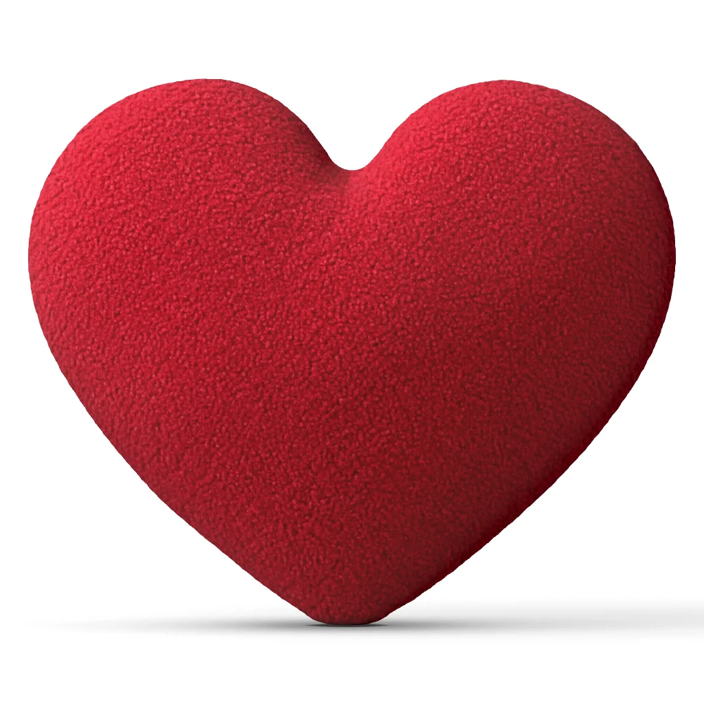 Red Heart Shaped Plush Throw Pillow Romantic Cushion for Sofa Bedroom Home Decor Valentines Day Gift for Couples Anniversary