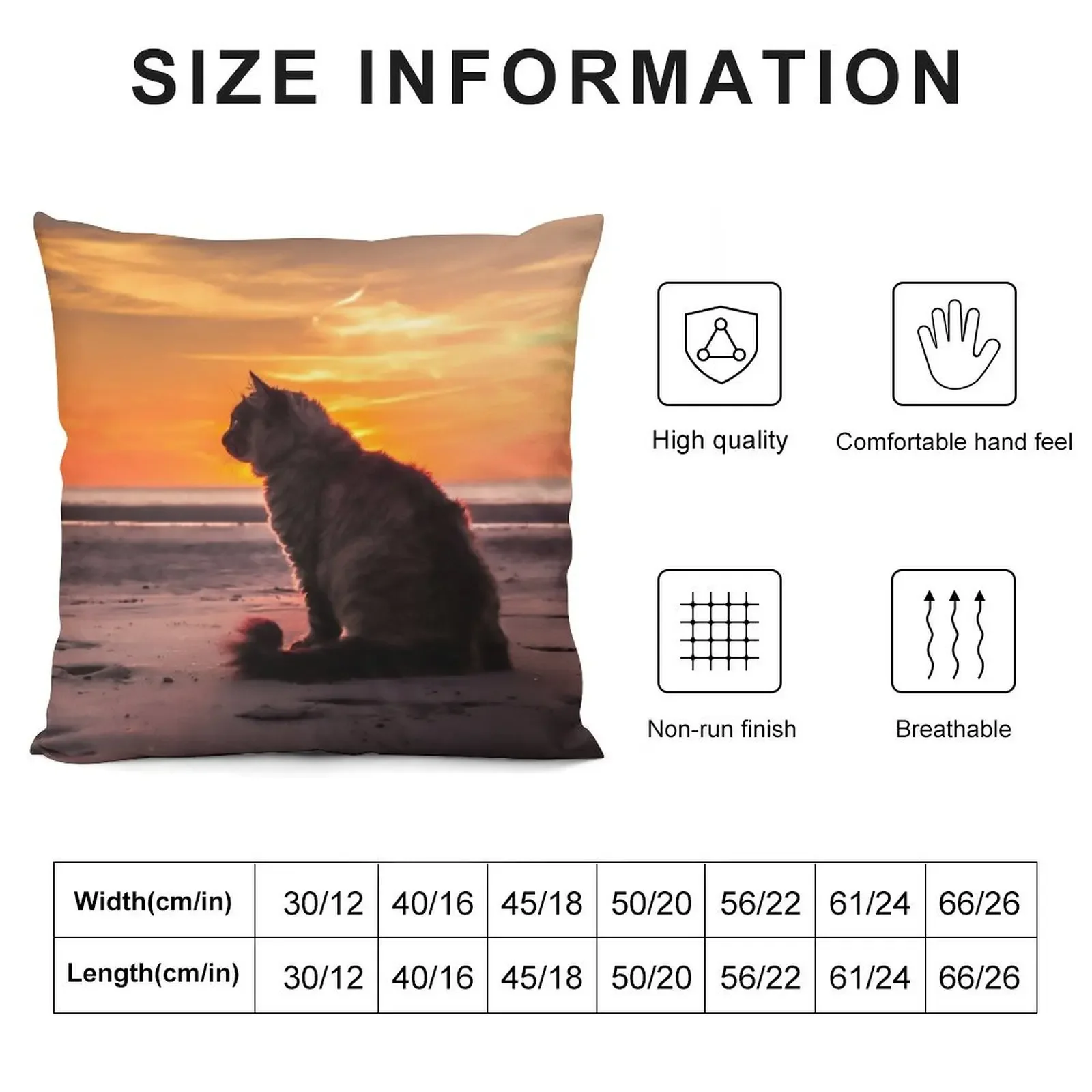 Cat at sunset Throw Pillow Christmas Cushion For Home Decorative Cushion Cover pillow