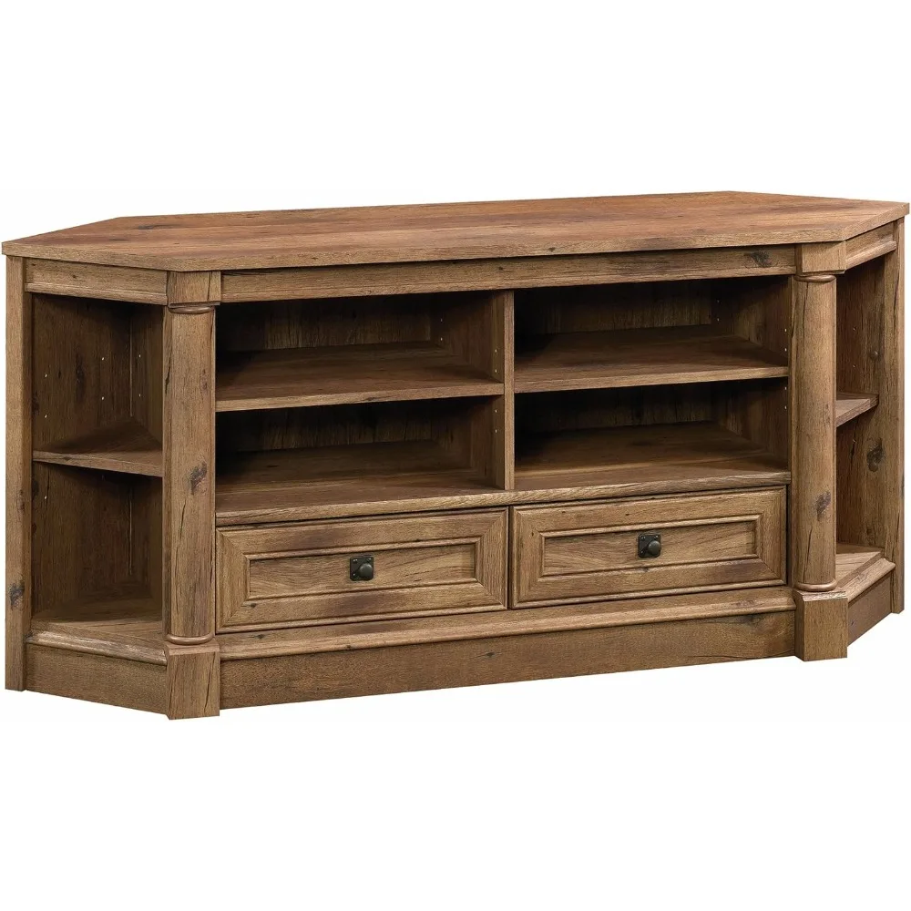 

Sauder Palladia Corner Entertainment Credenza, For TVs up to 60", Vintage Oak Finish