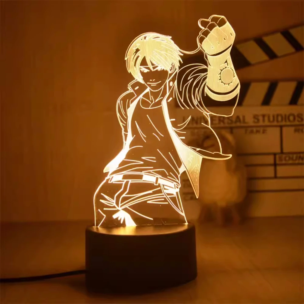 Anime Boxing King Figure LED Light pour chambre à coucher, veilleuse décorative, lampe de table 3D proxy Lam138, cadeau pour enfants, 3 couleurs, 7/16 couleurs