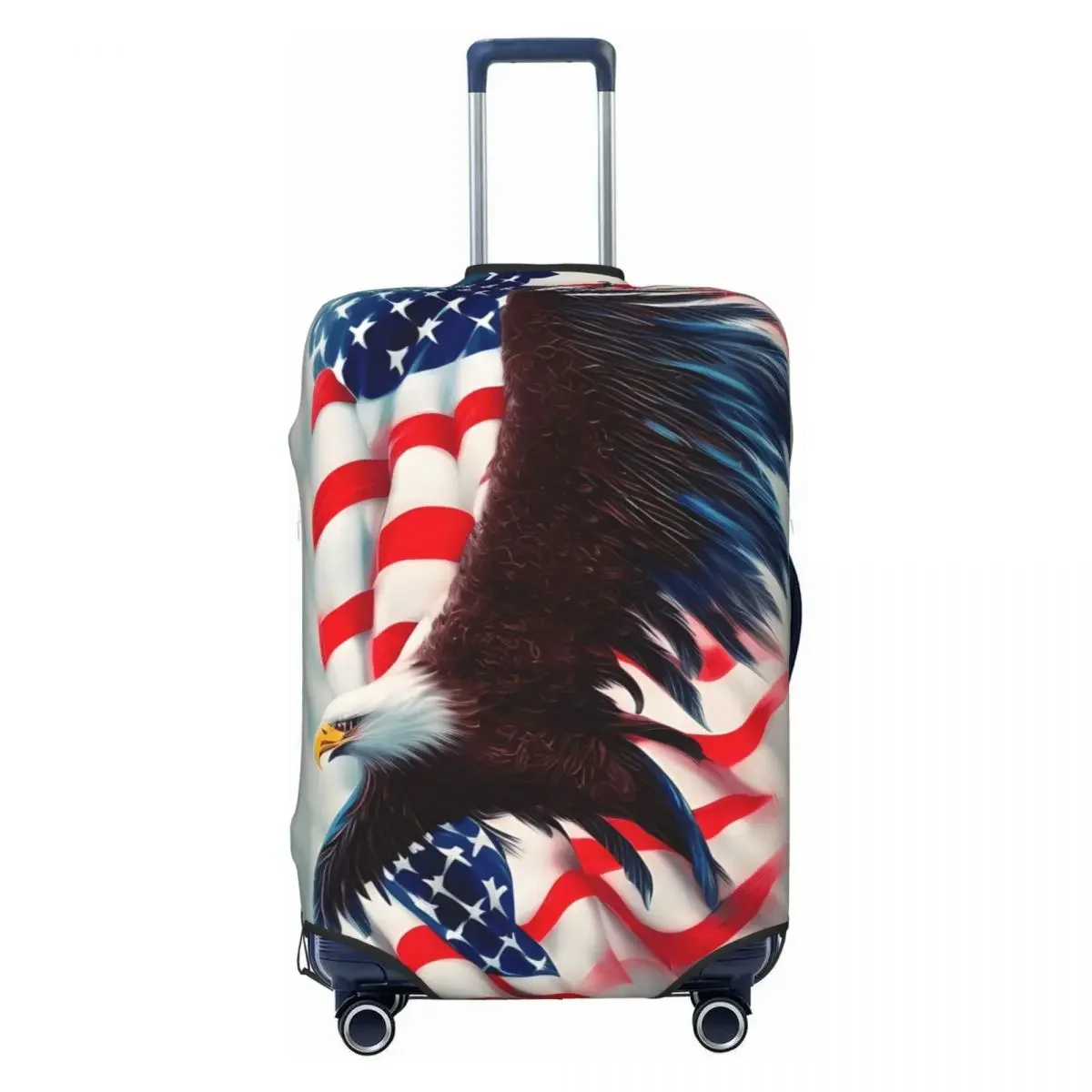 Eagle America Flag Suitcase Cover Birds Travel Protector Vacation Useful Luggage Case