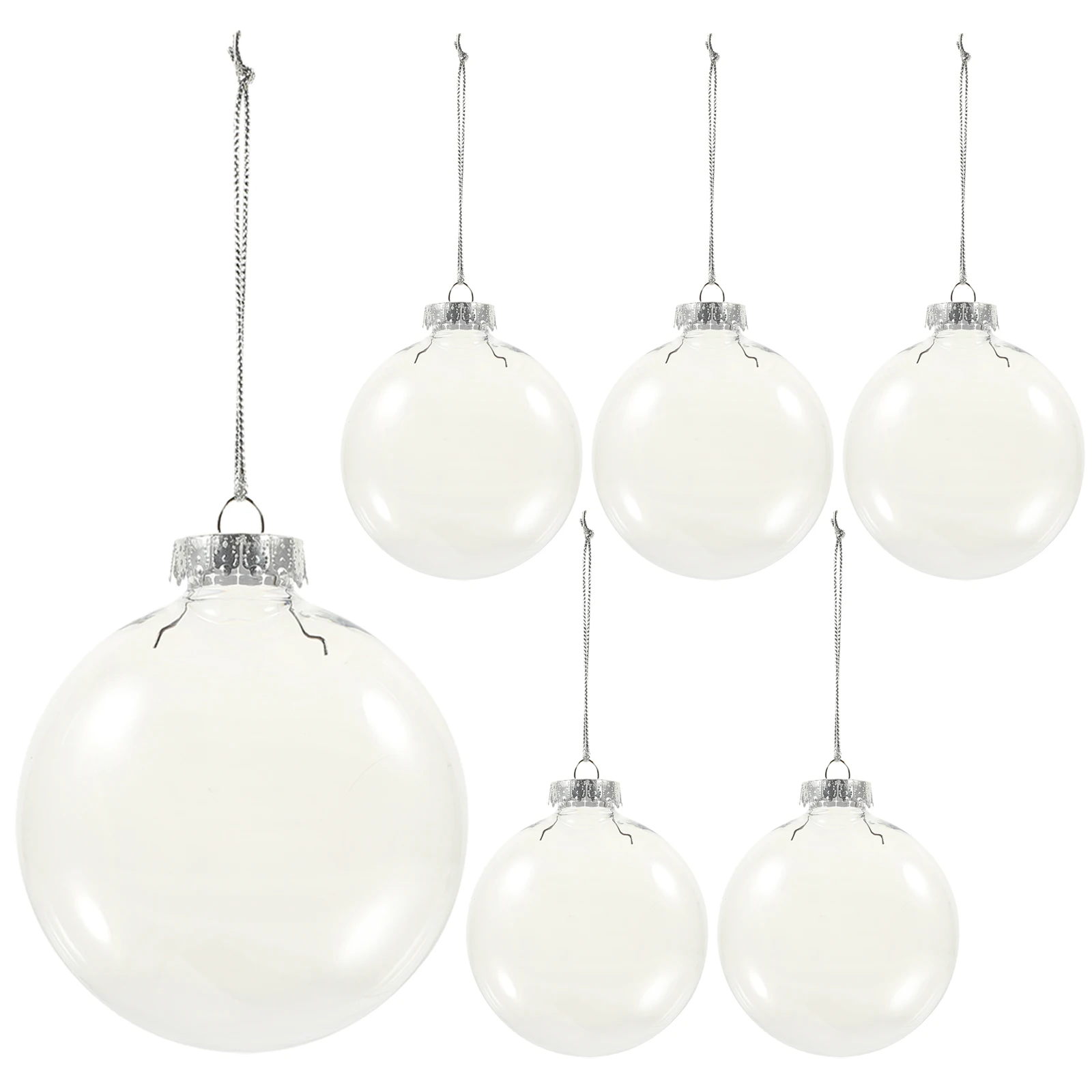 

6Pcs Christmas Balls Christmas Tree Hanging Ornament Xmas Tree Decoration Wedding Clear Ball for Christmas Party Home Decoration