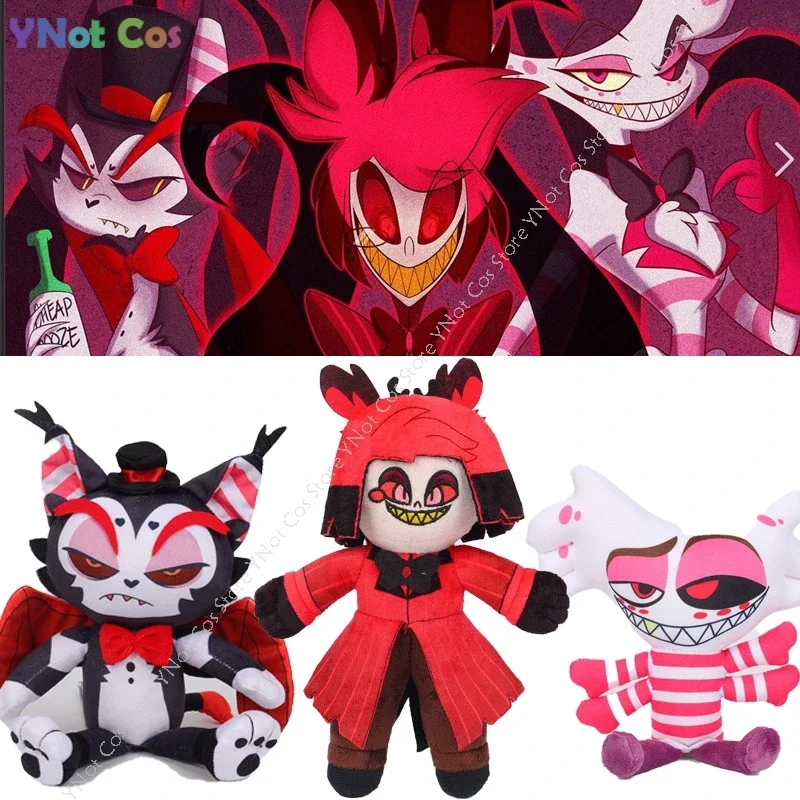 Anime Hazbin Alastor Angel Dust Husk Cosplay Stuffed Costume Soft Clothes Uniform Hotel Cosplay Halloween Gift Kids