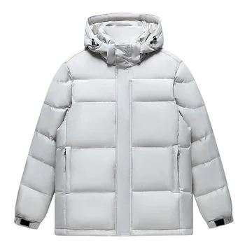Parka com capuz de pato branco masculino, casaco grosso quente, alta qualidade, moda coreana, jovens casais, inverno, novo, 3XL