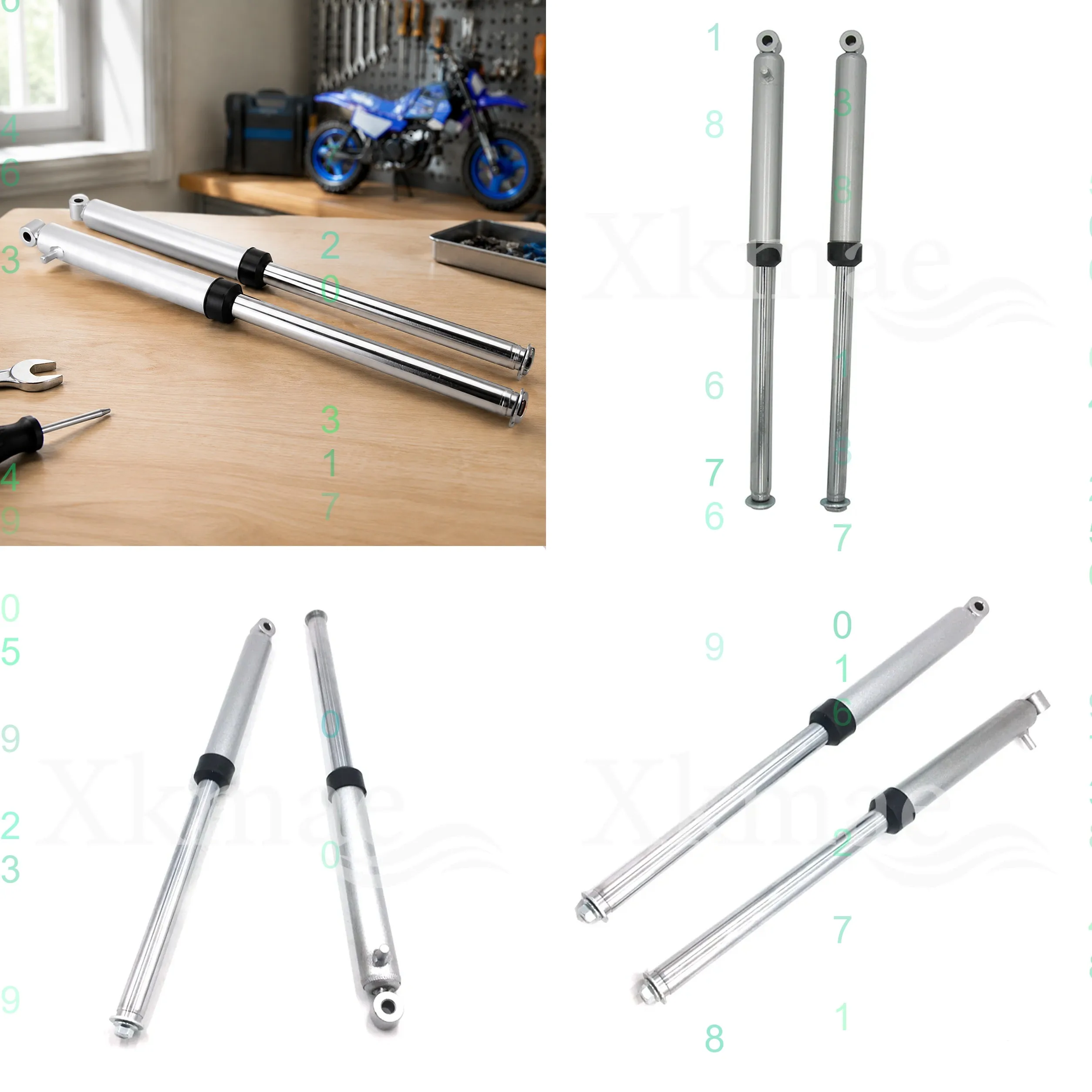 PW50 Motorcycle Front Fork Shock Absorber Suspension Assembly Set for PW 50 PY50 PEEWEE 50 E-Moto Accessories