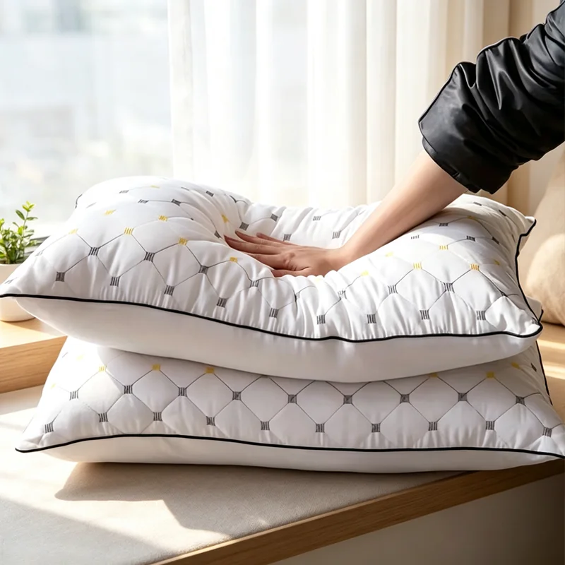 Single Pillow Fluffy Lightweight Gentle On Skin Non Shaping Comfortable Reusable Suitable For Hotel Suites and Dorm Rooms