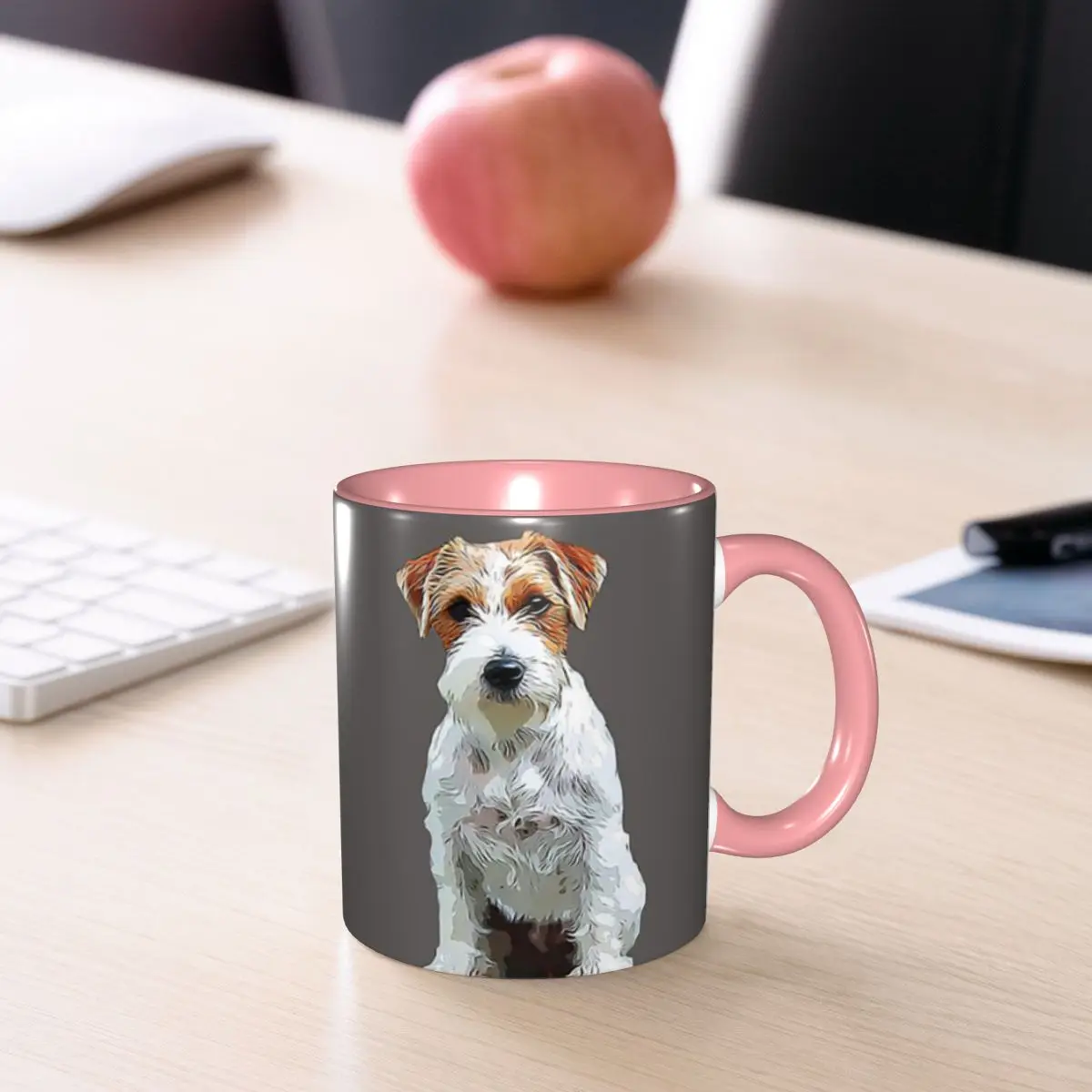 Dog Jack Russell Terrier Rough Coat Mug Funny Ceramic Coffee Cups Tea Mugs Milk Cup Drinkware Gifts for Friends