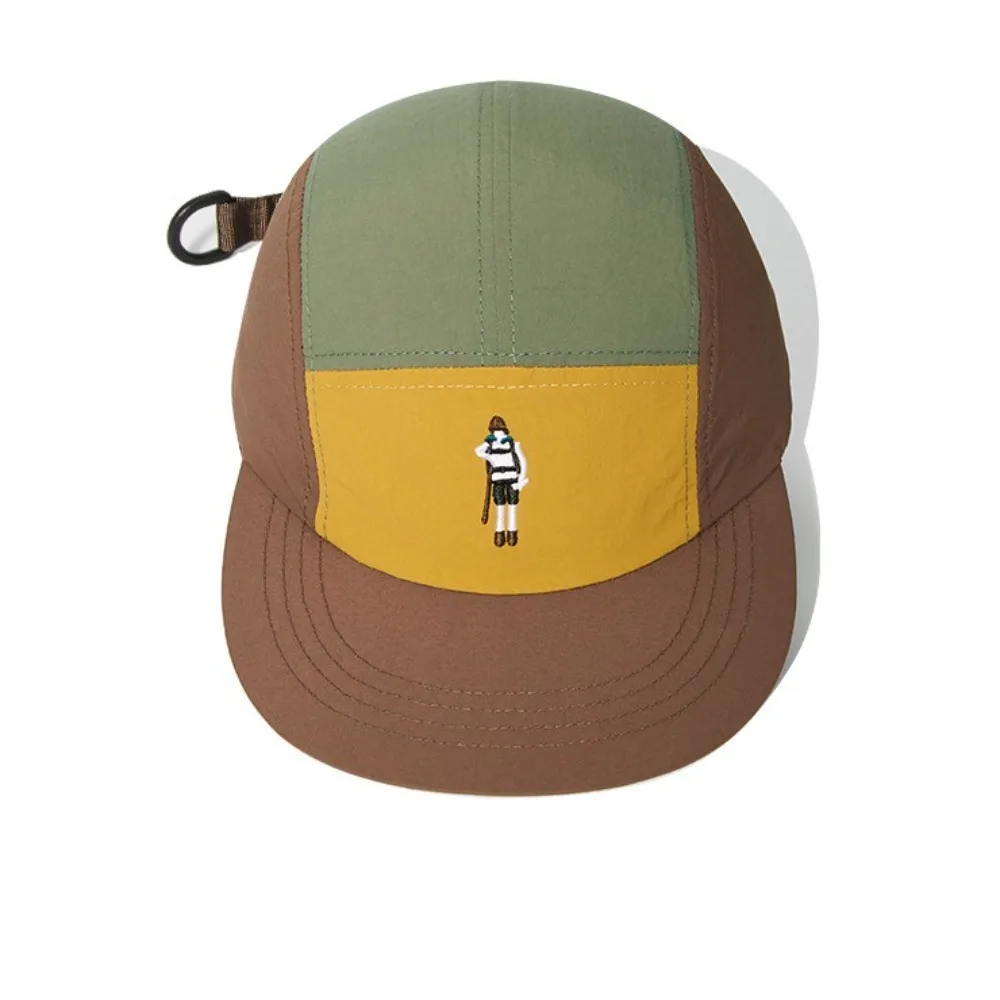 Fashion Waterproof Curved Brim Golf Hat Splicing Breathable Flat-brimmed Cap Soft Sunshade Quick-drying Dad Hat Summer