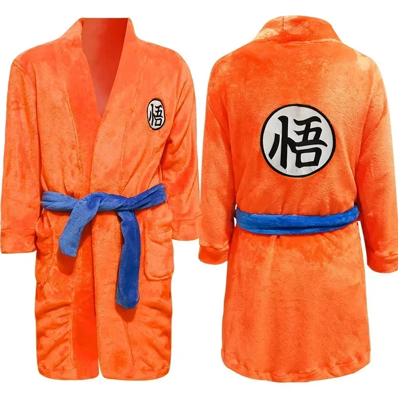 Anime Drakenzoon Goku Kakarotto Cosplay Kostuum Jumpsuits Kigurumi Pyjama Winter Flanel Volwassen Mannen Vrouwen Kleding