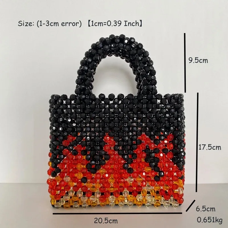 2024 Volcano Designer Tote Bag Hot-sale Handle Purses Beach Acrylic Tote Female Bags Party Exclusive Handmade Handbags for Women