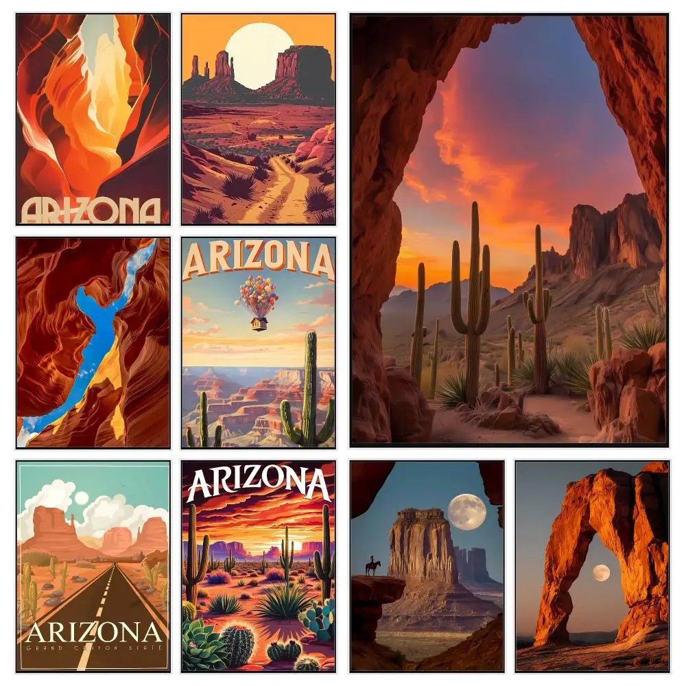 Desert Concept A-arizona Poster Trendy Aesthetic Wall Decor for Dorm & Bedroom