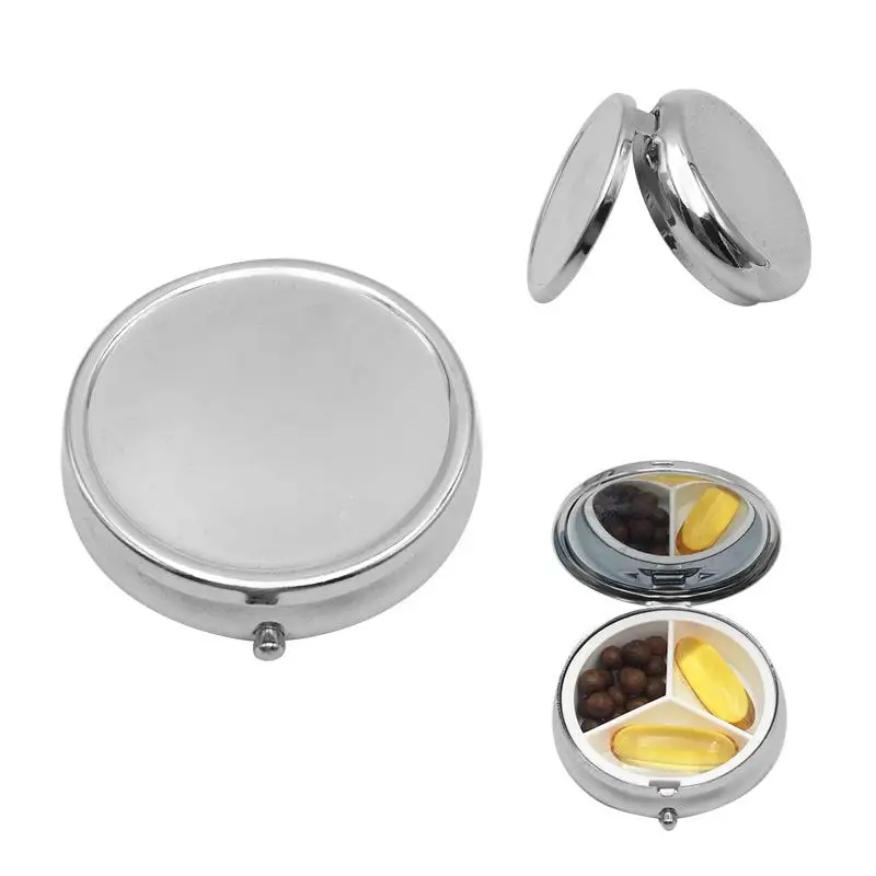 【HB】Portable Jewelry Box With 2 Compartments Compact Travel Box Metal Finish Scratch Resistant Interior