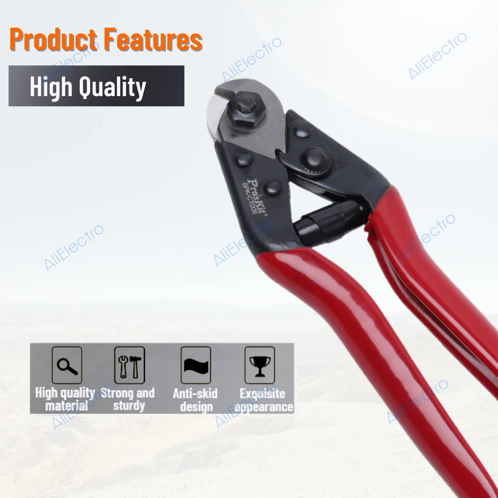 8PK-CT006 Imported Scissors 8 Inch Wire Breaker Steel Cable Cutter Wire Pliers Industrial Grade Electrician Scissors Tool