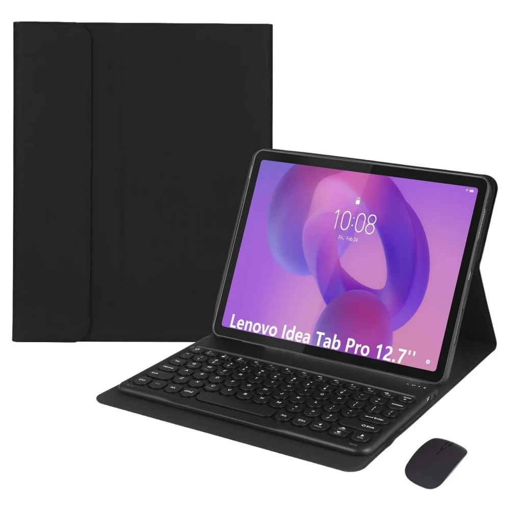 

Чехол-клавиатура с тачпадом для планшета Lenovo Idea Tab Pad Pro 2025 TB375FC/XU 12.7 дюймов, беспроводная клавиатура с 7-цветной подсветкой и мышью