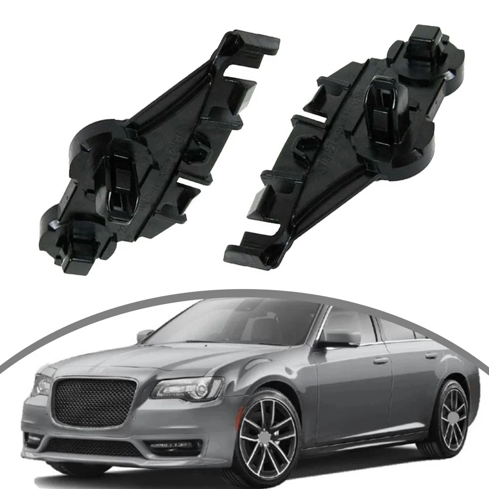 For Chrysler 300 2011-2020 Front Bumper Support Hardware Set 2 pcs Black Plastic OEM Spec 57010745AF 57010744AE