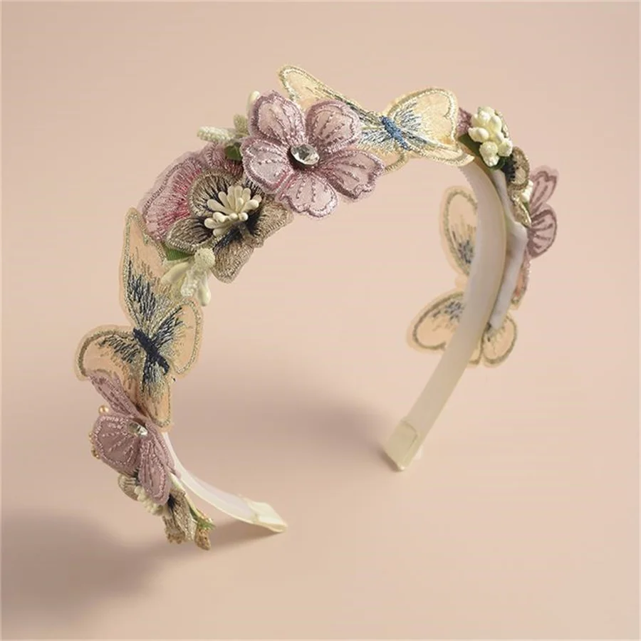 1pcs Bride Wedding Hairband Artificial Flower Crown Headband Hair Accessories Women Girls child Sweet Floral Hair Hoop Headwear