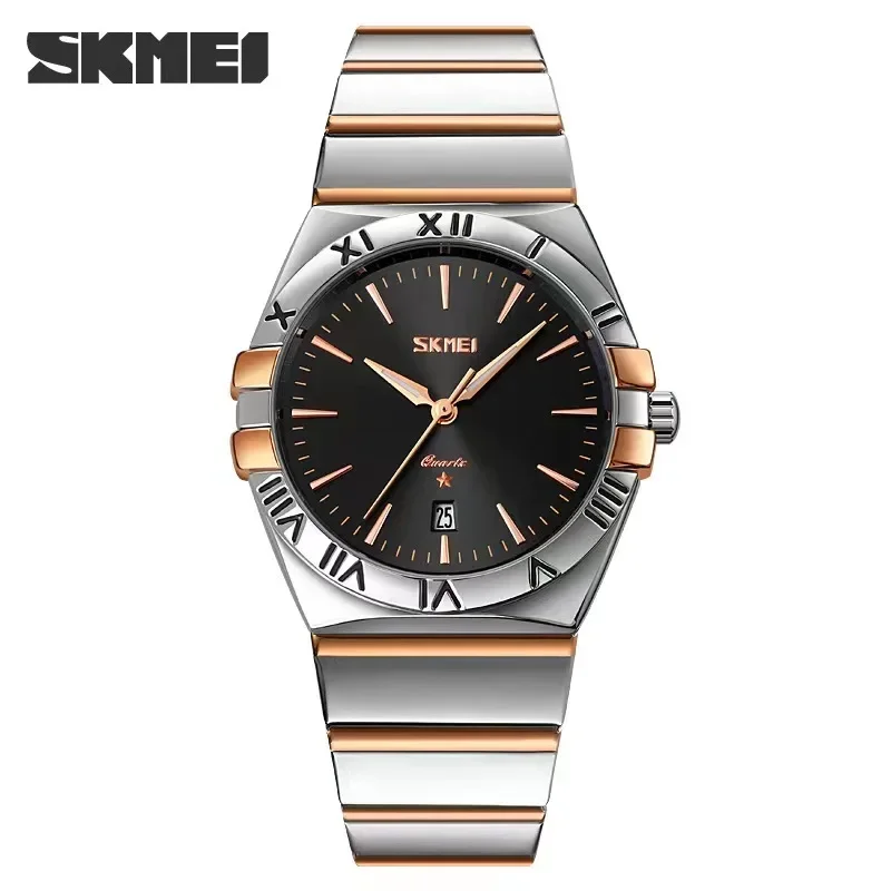 Skmei Waterproof Date Time Wristwatches Fashon Male Clock Reloj Hombre Luxury Stainless Steel Quartz Men Watches 9257