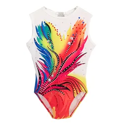 LIUHUO Customized Rhythmic Gymnastics Leotards Girls Women Colorful Dance Wear Competition Unitards