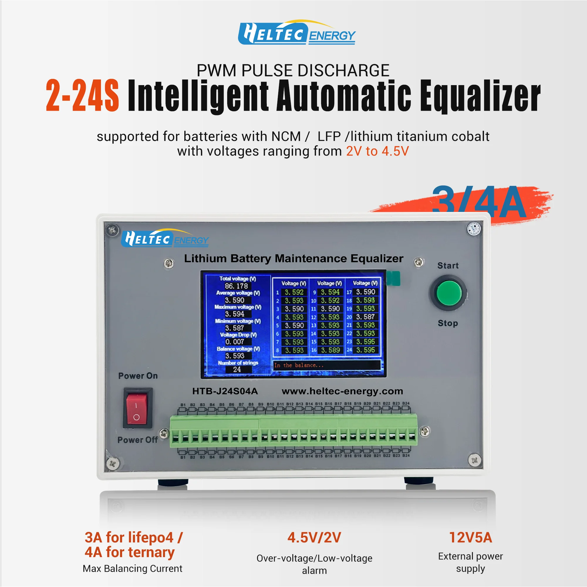 2~24S 4A Battery Te…