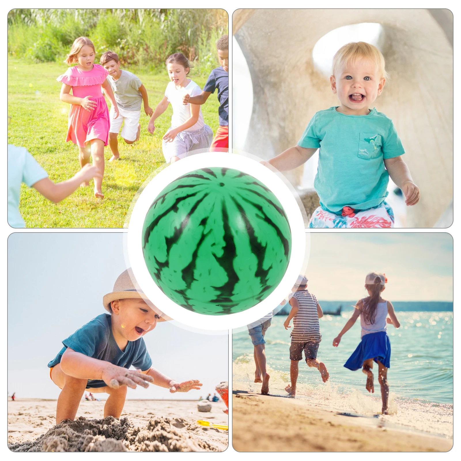 Jouets de plage gonflables en pastèque, jeux légers, piscine pour enfants, parcs de plage, jouet de dégonflage facile à gonfler