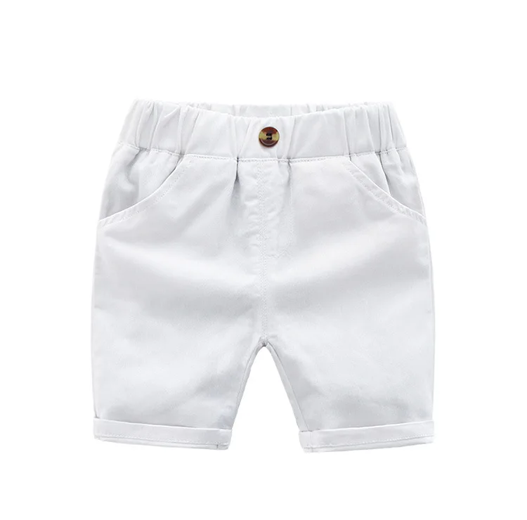 2024 Little Boy Chic Shorts Casual Clothing 1-6Yrs Children Summer Elastic Waist Trousers Knee Length Pants Cool Kid Britches
