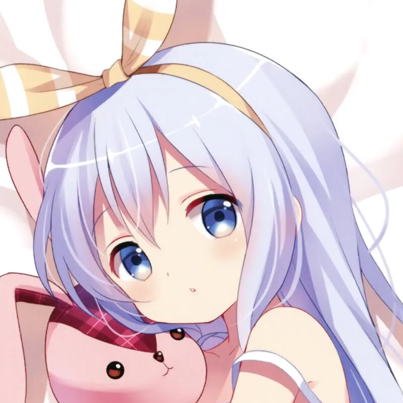 Anime Is A Rabbit Order? Kafuu Chino Sexy Cozy Dakimakura Cover Pillow Lining For Bed Gifts LJ