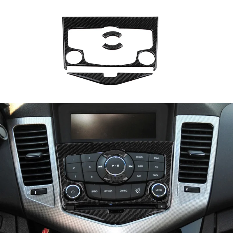 

Carbon Fiber Car Center Console CD Panel Sticker Interior Trim Cover for Chevrolet Cruze 2009-2015 Accessories