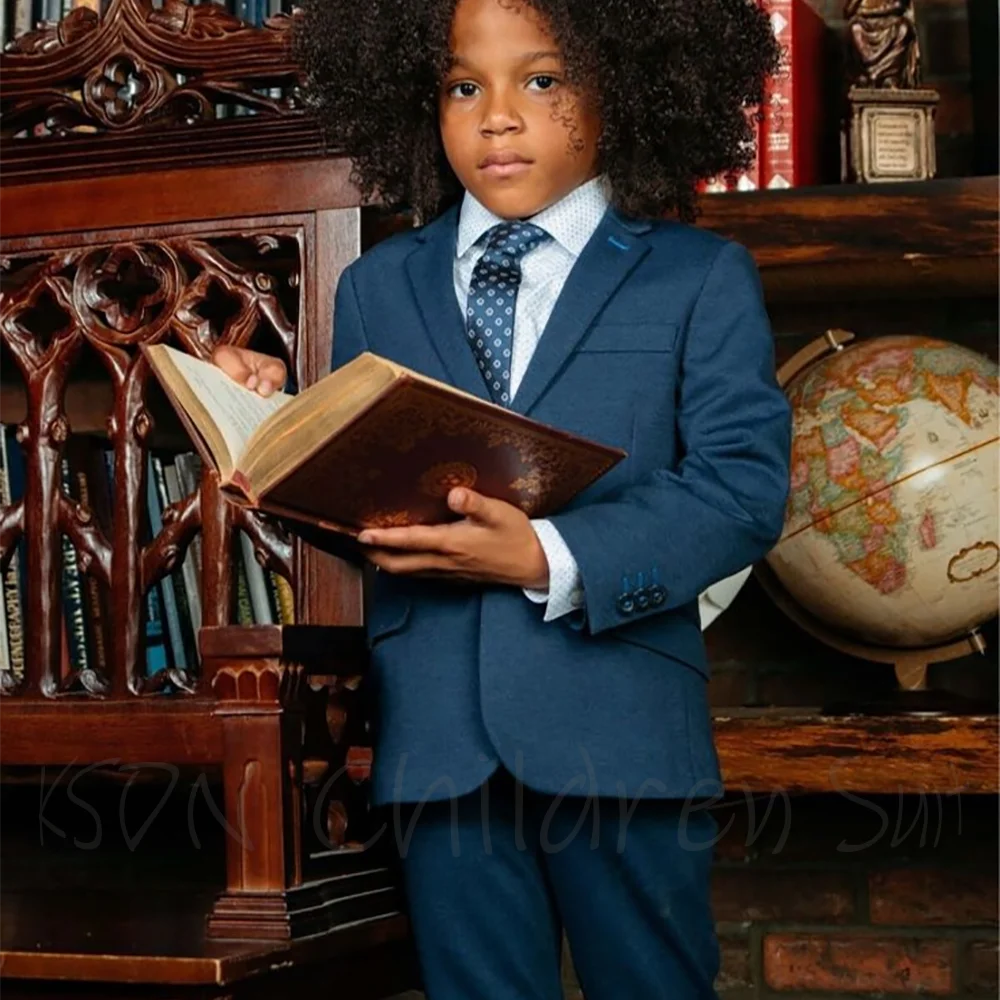 Formal Child Set Girls Suits Two Pieces Classic Design Notch Lapel Single Breasted Blazer Pants Graduation Girls Clothes Set