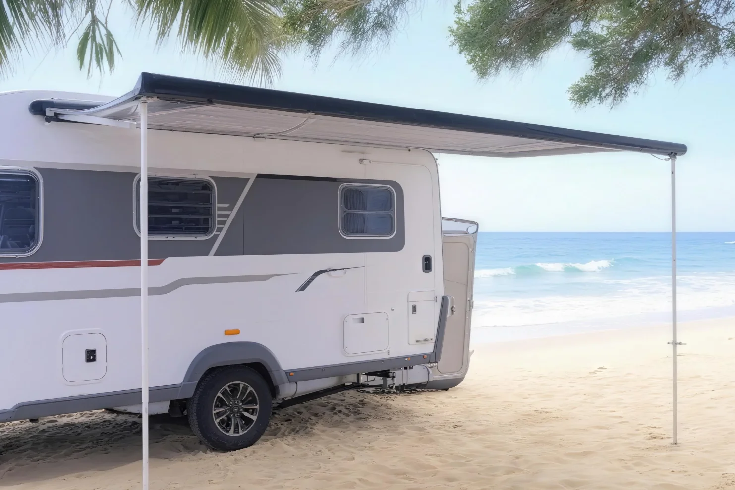 Sturdy Soleflex Class B Camper Van Awning For Off-Road RV Motorhome And Caravan High Quality Exterior Accessories Caravan Awning view 2