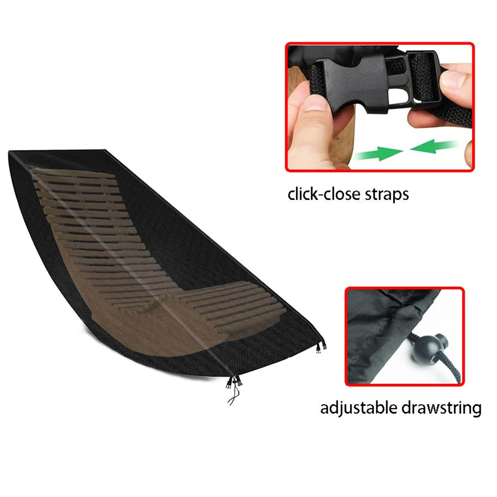 Fodera per sedia a sdraio 155 X 65 X 95 cm Fodera per lettino da giardino Fibbie regolabili Cuciture a doppia cucitura Protezione per tutte le stagioni