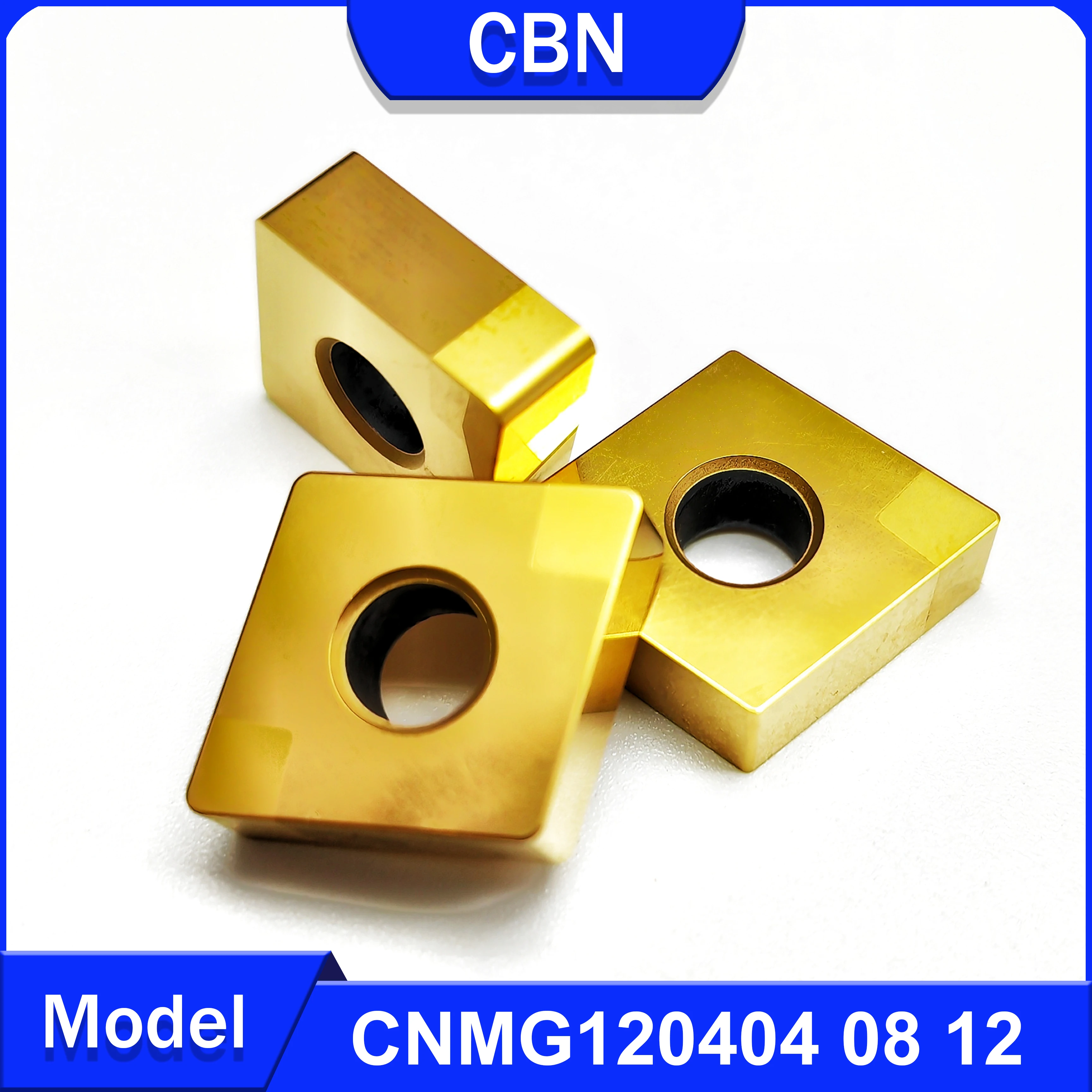 10PCS CBN Gold coated turning tool WNMG TNMG VNMG DNMG CNMG processing high hardness steel materials to improve work efficiency