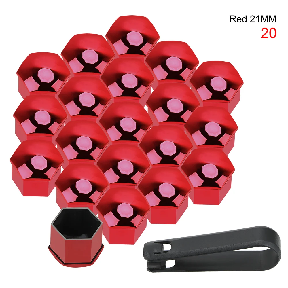 Protection Caps 21mm Bolt Rim Anti-Rust 20 PCS Universal Exterior Decoration Car Styling Car Wheel Nut Caps Auto Hub Screw Cover