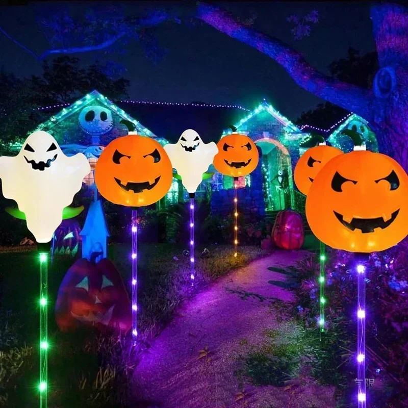 LED Solar Lampe Garten Licht Weihnachts dekor Santa Claus Rasen Lampen Zuckers tange im Freien wasserdicht Neujahr Halloween für Weg